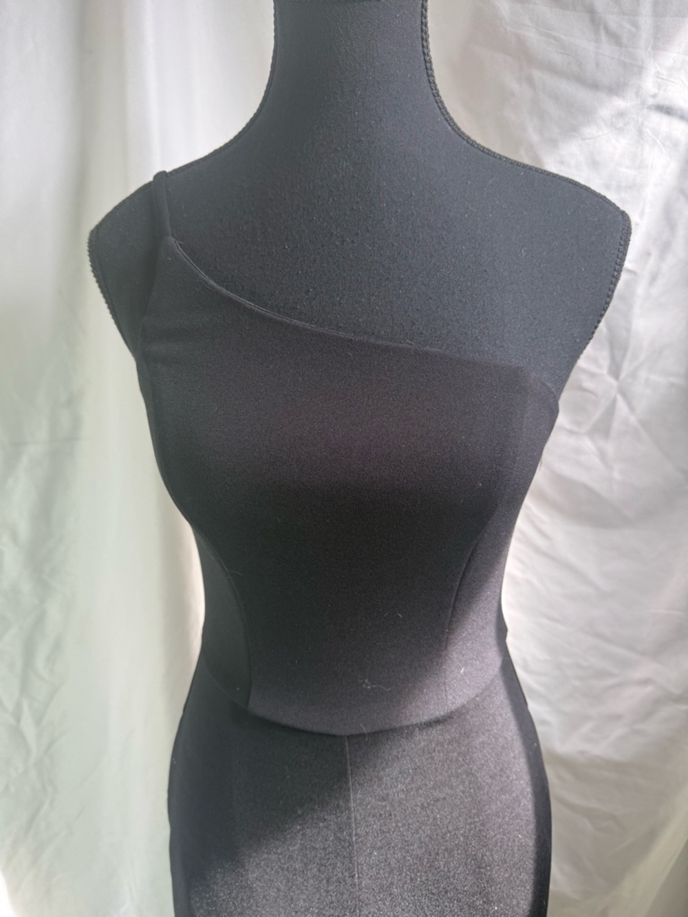 Crystal Sky One Shoulder Black Jumpsuit Wide Leg Chic Minimalist. - Picture 3 of 7